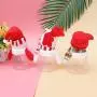 TOYANDONA 3pcs Christmas Plastic Jar Candy Food Storage Container Cookie Jar Xmas Holiday Piggy Bank Table Top Decor Goodie Bag Filler Party Favors Supplies (Assorted)