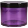 Beauticom 4 oz. (120g/120ML, Quantity: 6 Pieces) Thick Wall Round Leak Proof Clear Acrylic Jars w/Lids for Beauty, Cream (6 Pieces (6 Jars + Lids Together), Purple Base w/Black Top Lid)