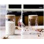 1Pcs 300ml/10oz Empty Clear Glass Heat-resistant Airtight Canister with Cork Multipurpose Tea-leaf Candy Coffee Beans Storage Jar Can Pot Tin Bottle Container Crock for Food Storage