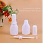 6PCS 10ml/0.34oz Plastic Refilalble Portable White Nasal Spray Bottles for Powders(Not for Liquid)- Powder Sprayer Storage Container for Using(Bottle+Inne