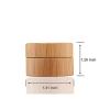 LONGWAY Natural Bamboo Jars with Plastic Lids and Inner Liners | Empty Lotion Containers/Travel Cream Containers - for DIY Cosmetic Jars & BPA Free (10g, pack of 4)