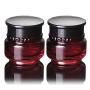 2 Pack 50ml/1.7oz Wine Red Glass Jars Pot,Empty Cosmetic Face Cream Bottle Container with Black Lid and Liner,Premium Travel Vials for Cream Essential Oils Lotion