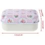 Milue Flower Tin Trinket Jewelry Coin Box Tinplate Storage Case Small Rectangular