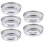 Vosarea 10PCS Glass Mason Jars Lids Silicone Seals Leakproof Secure Mason Jars Caps (Silver)