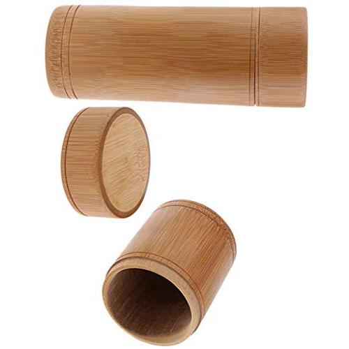 Dailymall 2X Vintage Bambus Teebehälter Caddy Dose Teebehälter Dichtung Flasche Lagerung - 10cm 20cm 2 Stück