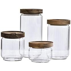 Glass Sealed Jars, Kitchen Household Grain Storage Tanks, Storage Spices/Pasta/Oatmeal/Coffee Beans