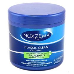 Noxzema Classic Clean Cream Original Deep Cleansing, White, 12 oz (Pack of 6)