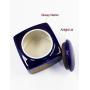 Dahlia Exquisite Royal Blue Peony Square Porcelain Tea Tin/Tea Storage/Tea Caddy/Tea Canister