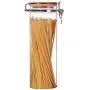 WANGLXST Food Storage Container with Airtight Lid - Cereal Dispenser, Spaghetti Storage Jar, Durable, Stackable, Perfect for Cereal, Flour, Snack, Transparent WANGLXST Food Storage Container with Airtight Lid - Cereal Dispenser, Spaghetti Storage Jar, Durable, Stackable, Perfect for Cereal, Flour, Snack, Transparent
