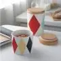 1 Teil Bleifarbiger Keramik-Marmor-Schale mit Holhleibverschlüssen, Süßigkeiten-, Keksdose, Aufbewahrungsbehälter, Schmuckdose, Buffet-Schale, Zucker-, Biskuit-, Kaffee-, Hafer-, Tee- und Zuckerbehälter (350 ml)