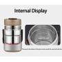 HUINING Food Flask Insulated 304 Stainless Steel Food Jar with Folding Spoon Storage Bag and Sponge Brush Multi-Purpose for Food,2.3L