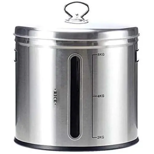 Contenants en Acier Inoxydable 304 avec Couvercles, Airtight, BPA-Free, Grande Taille, Pot à Biscuits, Contenant pour Céréales, Café, Organisateur de Cuisine, Boîte à Bonbons, 10L Contenants en Acier Inoxydable 304 avec Couvercles, Airtight, BPA-Free, Grande Taille, Pot à Biscuits, Contenant pour Céréales, Café, Organisateur de Cuisine, Boîte à Bonbons, 10L