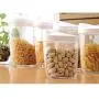 5 Pcs Food Storage Bottles Dry Food Storage Containers Assorted Sizes & Slide Back Lids Cereals Jars Bottle Tea Box