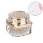 1Pcs 5ml/0.17oz Gold Clear Acrylic Empty Refillable Cosmetic Jar with Screw Lid and PP Liner Luxurious Facial Cream Lotion Case Box Pot Tin Container Dispense Sample Bottle for Cream Balm Storage