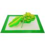 SZBS A Set 30x20cm Silicone Mat 85ml Container Cloud-shape Container Wax Oil Container Concentrate Container Wax Silicone Storage Jar (Green, 10)