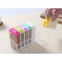 Daycount Spice Shaker Containers, Shaker Jars Seasoning Box with 6 Clear Condiment Jars Storage Organizer with Lids