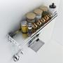 Wall Mount Spice Rack Storage Organizer, Kitchen Seasoning Hanging Rack for Pantry Herb Jar Bottle Cans Holder Kitchen Shelf Storage with 3 hooks, Durable - SUS304 Stainless Steel by Colture