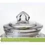 Glas Küchen-Lebensmittelbehälter Set, 4 Apfelförmige Gewürzflaschen mit klarem Deckel, Luftdichter Lebensmittel- und Gewürzbehälter, 2L