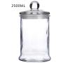 HOMELUNY Set of 4 Clear Glass Jars Kitchen Food Cereal Containers for Storage Airtight Jars Glass Storage Jars for Candy, Cookie, Rice, Sugar,Flour,Snacks Keeping Food Dry & Fresh 2500ML