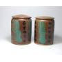Pottery Kitchen Storage Jar Set of Five Stoneware Covered Jars
