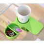 JUSTDOLIFE Cup Holder Clip Creative Drink Holder Clip Desk Cup Holder with Divider Tray