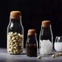 Glass Jars Transparent Storage Can Cork Stopper Bottle Small Glass Bottle Containers Sealed Tea Coffee Storage Tank S