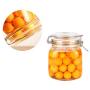 UPKOCH 2Pcs 1000ml Glass Sealed Food Jars Food Storage Canister Container for Dry Food Honey Cereals