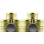 6-Ounce Round Gold Tins/Candle Tins (12-Pack), Metal Tins for Candles, DIY, Party Favors & More, Slip-On Lids Included