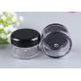 25Pcs 0.5oz(15ml) Clear Plastic Cosmetic Jars With Black Screw Cap Round Mini Plastic Pot Jars Refillable Empty Travel Toiletries Containers For Cream Powdered Eyeshadow Mineralized Makeup