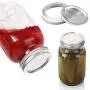 Mouth Mason Jar Lids and Bands（24 Pack) by SGVA for Mason Jars Split-Type Jar Lids Leak Proo & Secure Canning Jar Caps with White Silicone Seals (Silver (Regular(70mm))