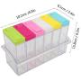 Seasoning Box Condiment Storage Container Bottle Storage Container Condiment Jars Transparent Plastic Seasoning Bottles Jars 6 Boxes Set Kitchen Tool Accessories