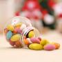 Lotus.flower Christmas Candy Jar - Food Storage Container Christmas Clear Plastic Candy Jar Gift Bottle Holder Xmas Decor Party Decor Container Gift (B)