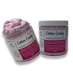 Cotton Candy Whipped Sugar Scrub | 4 Ounce Exfoliating Sugar Scrub | Cotton Candy Scented Body Scrub