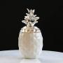 Ceramic Pineapple Shaped Spice Jar Seasoning Can Kitchen Canisters Sugar Salt Pepper Spice Jam Pot Storage Box for Jewelry, Home Organizer