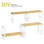 Counter Shelf Wooden, 2-Tier Small Kitchen Bathroom Countertop Organizer Storage Shelves Rack for Spice Jars Bottle Makeup Counter Shelf Wooden, 2-Tier Small Kitchen Bathroom Countertop Organizer Storage Shelves Rack for Spice Jars Bottle Makeup