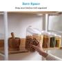 Cookie Jar Cereal Coffee Storage Containers Jar with Lids Airtight Bpa Free Large, Food Storage Containers Jar Plastic for Kitchen Pantry Organization Canister Candy Bulk, 5-Pieces