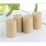2 Pcs 120ML 4OZ Transparent Frosted Glass Empty Refillable Lotion Bottle with White Pump Head and Bamboo Lines Cap Cosmetic Emulsion Container Shampoo Dispense Vial Makeup Sample Case Jar for Travel