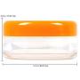 100Pieces 5G/5ML Round Clear Plastic Pot Jars Container Orange Lids BPA free