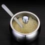 UPKOCH Stainless Steel Spice Storage Jar Seasoning Pot Condiment Storage for Restaurant Home Kitchen