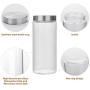 Glass Kitchen Storage Canister Jars Set with Stainless Steel Lids For The Kitchen,Set of 3,71 oz