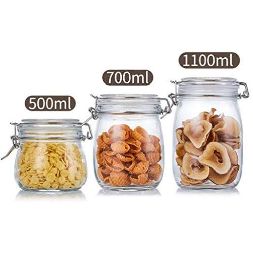 Glass Sealed Jars, Kitchen Household Grain Storage Tanks, Storage Of Spices/Coffee Beans/Oatmeal/Pasta