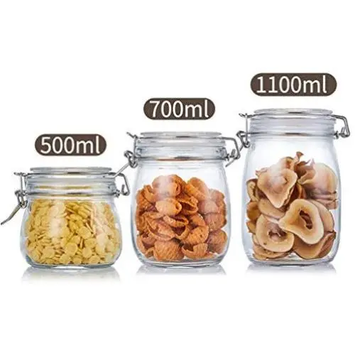 Glass Sealed Jars, Kitchen Household Grain Storage Tanks, Storage Of Spices/Coffee Beans/Oatmeal/Pasta Glass Sealed Jars, Kitchen Household Grain Storage Tanks, Storage Of Spices/Coffee Beans/Oatmeal/Pasta
