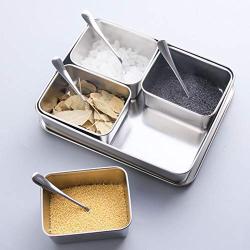 Stainless Steel Salt Rectangle Shape Seasoning Box for Kitchen (2)