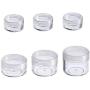 XTKID 10Pcs Small Empty Cosmetic Cosmetic Jar Refillable Bottles Plastic Eyeshadow Makeup Face Cream Jar Pot Container (Color : Clear Cap, Size : 2g)