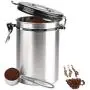 FancyWhoop Coffee Canister Stainless Steel Fresher Beans and Grounds for Longer - Canister with Date Tracker with Scoop FancyWhoop Coffee Canister Stainless Steel Fresher Beans and Grounds for Longer - Canister with Date Tracker with Scoop