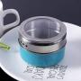 RingBuu Seasoning Jar - 1pc, Stainless Steel Seasoning Spice Storage Jar Tins Container with Clear Shaker Lids Kitchen Gadgets Tool