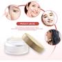 2 Pack 50ml/1.7oz Frosted Glass Cosmetic Cream Jar Bottle Refillable Glass Face Cream Pot Cosmetics Container With Bamboo lids and Inner Liners For Travel DIY Sample Eyeshadow Essential Oils