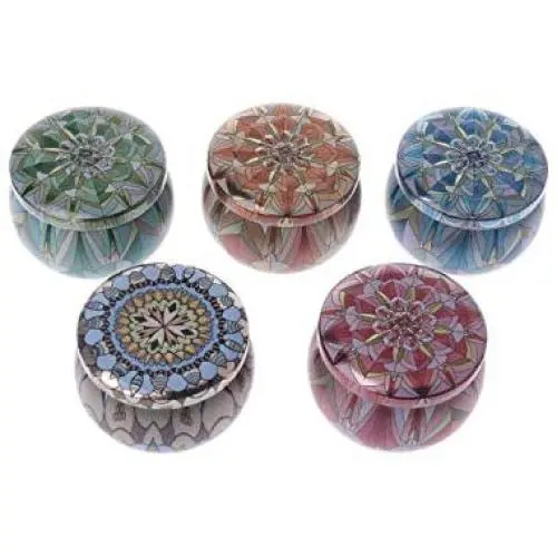 Retro Blechdose Glasbehälter Tee Süßigkeiten Schmuck Münze Lagerbehälter Box Geschenkhalter für Hochzeit Zufällige Farbe, wie auf dem Bild