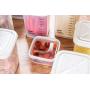 Plastic Sealed Transparent Food Canister Kitchen Storage Box Cans Keep Food Fresh and Dry Container Jar with Milliliter Measurement Marks (A)