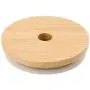 4er Set Wiederverwendbare Bambusdeckel mit Strohlöcher und Silikonring für Mason Gläser, Konservgläser, Trinkgläser, Holzfarben, 86mm Innendurchmesser